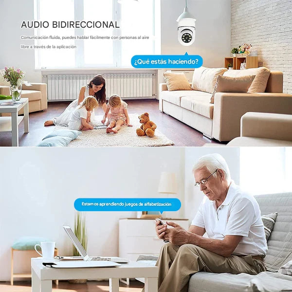 ÚLTIMAS 12 UNIDADES | CAMARA DE SEGURIDAD 360° FULL HD VISION NOCTURNA + 3 Regalos