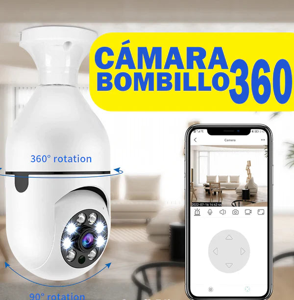 ÚLTIMAS 12 UNIDADES | CAMARA DE SEGURIDAD 360° FULL HD VISION NOCTURNA + 3 Regalos
