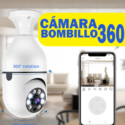 ÚLTIMAS 12 UNIDADES | CAMARA DE SEGURIDAD 360° FULL HD VISION NOCTURNA + 3 Regalos